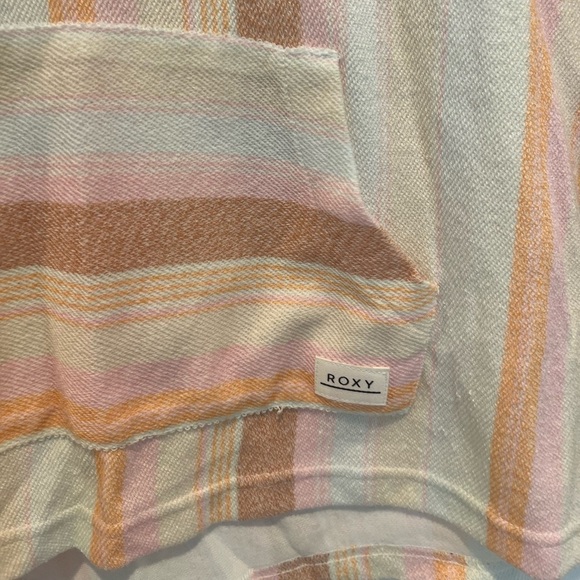 NWT Roxy Wild & Free Striped Poncho Hoodie Size Small - Picture 4 of 10